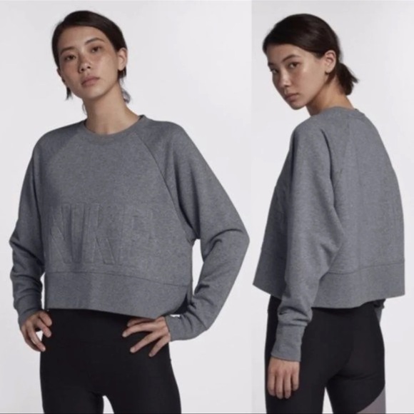 Lavender Nike women’s sweater crop top - Picture 2 of 4